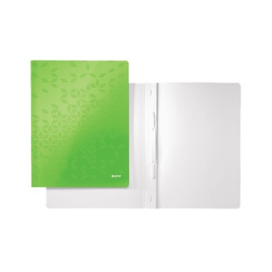 Skoroszyt tekturowy LEITZ WOW zielony A4 250 kart