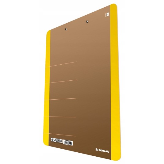 Clipboard DONAU A4 z klipsem żółty deska z klipem