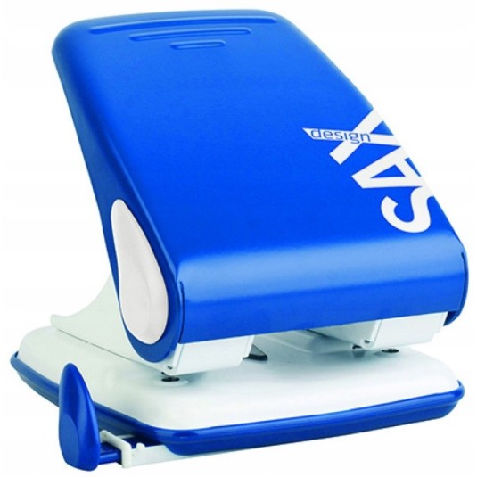 Dziurkacz do 40 kartek niebieski biurowy SAX 518