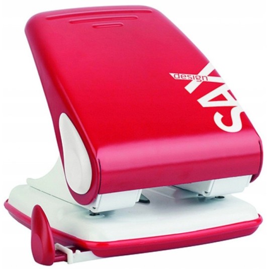 Dziurkacz SAX Design 518 do 40 kartek czerwony