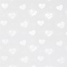 Papier ozdobny MAŁE SERCA biały 220g 20 ark.