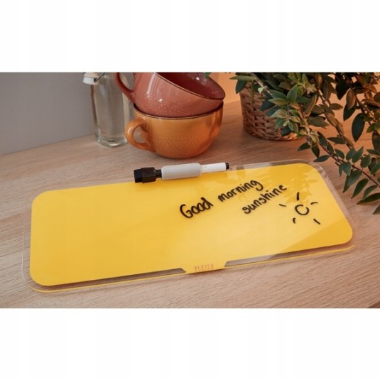 Notatnik szklany na biurko Leitz Cosy żółty