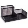 Przybornik organizer siatka metal czarny na biurko