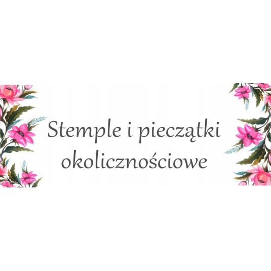 Pieczątka okolicznościowa ślubna drewno pastel