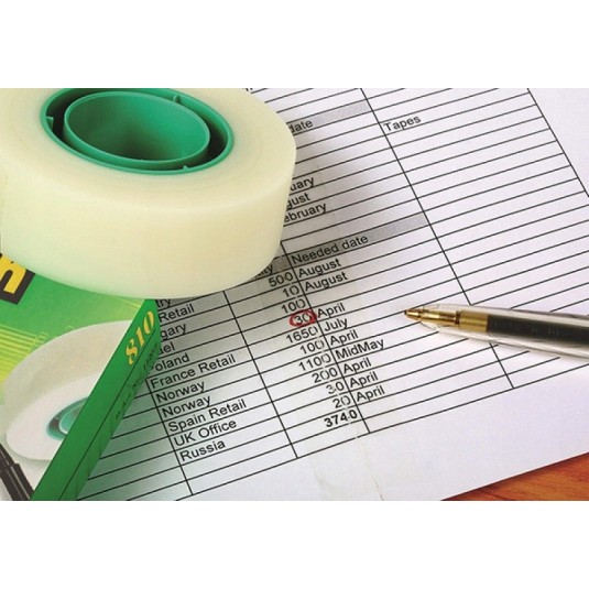 Taśma biurowa matowa 19mm 7,5m 2szt klejąca