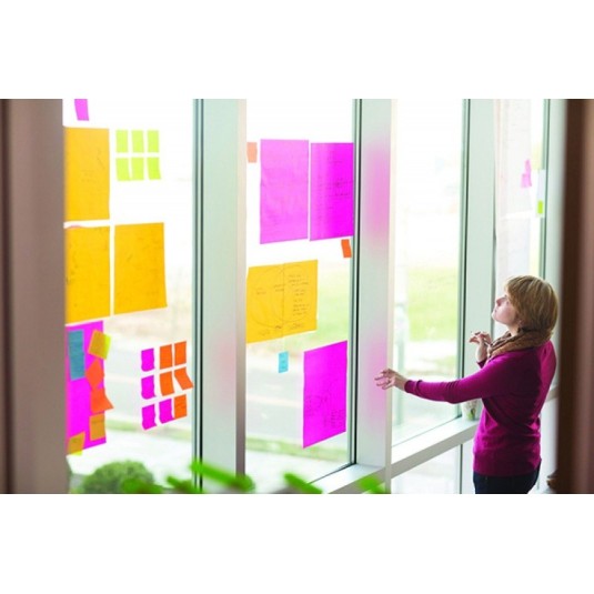 Bloczek samoprzylepny fuksja karteczki notes 6szt