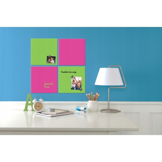 Tabliczka suchościeralna NOBO 36 x 36 cm różowa