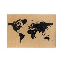 Tablica korkowa Mapa Świata 60x40cm