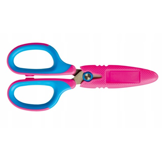 Nożyczki szkolne 13,5 cm 5 cali osłonka Tetis żół