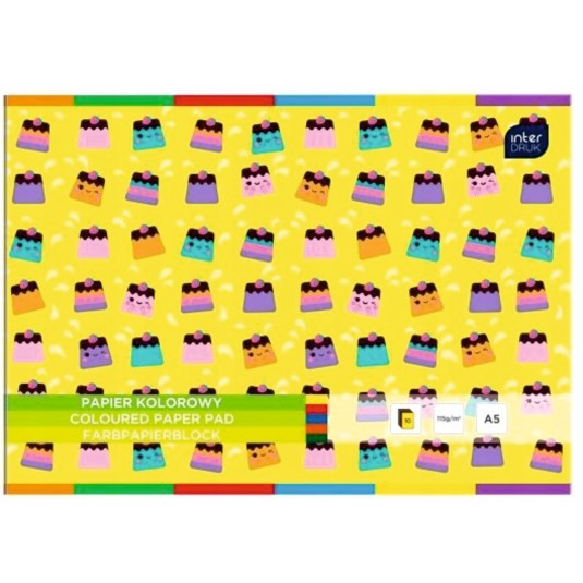 Blok z  kolorowymi  kartkami wycinanka A4 10 kartek