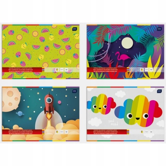 Wycinanka zeszyt papier samoprzylepny B4 8 kol.