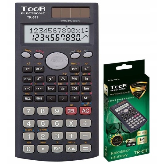 Kalkulator Naukowy TOOR TR-511 10+2-pozycyjny