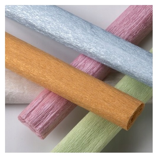 Bibuła marszczona 25x200cm perłowa 5 rolek