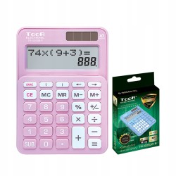 Kalkulator dwuliniowy TOOR TR-1223DB 10-poz róż