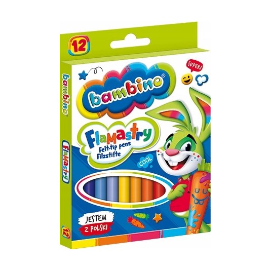 Flamastry Bambino 12 kolorów