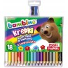 Kredki BAMBINO w opr. drew. z temperówką, 18 kol