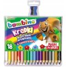 Kredki BAMBINO w opr. drew. z temperówką, 18 kol