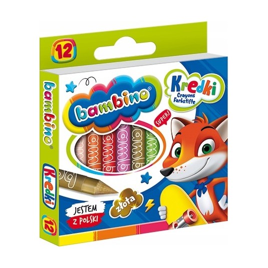 Kredki glinkowe Bambino 12 kol.