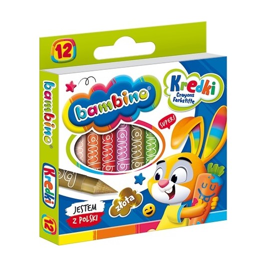 Kredki glinkowe Bambino 12 kol.