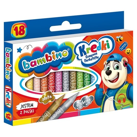 Kredki glinkowe Bambino 18 kol.