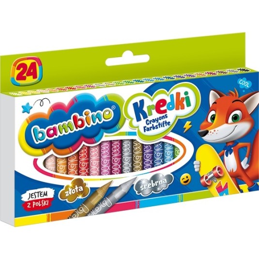 Kredki glinkowe Bambino 24 kol.