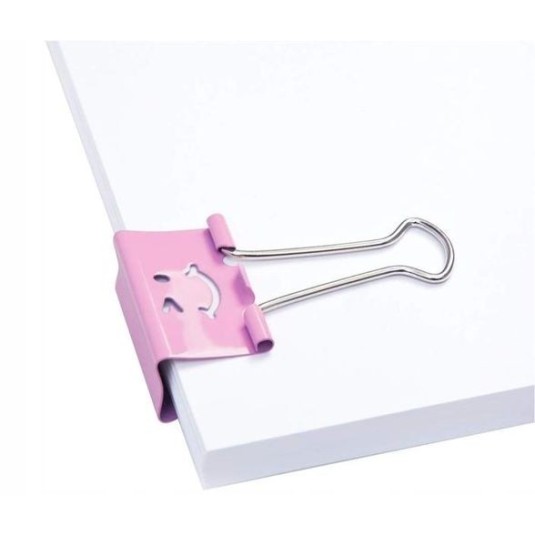 Klip biurowy EMOJI 32mm op. 20szt róż