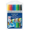 FLAMASTRY DWUSTRONNE 10 KOLORÓW STAEDTLER NORIS