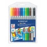FLAMASTRY DWUSTRONNE 12 KOLORÓW STAEDTLER NORIS