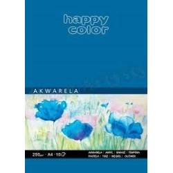 Blok akwarelowy Happy Colour A4 10 arkuszy 250g/m2