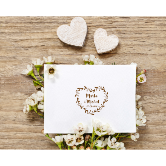 Pieczęć ślubna pieczątka stempel ślubny wesele 6cm