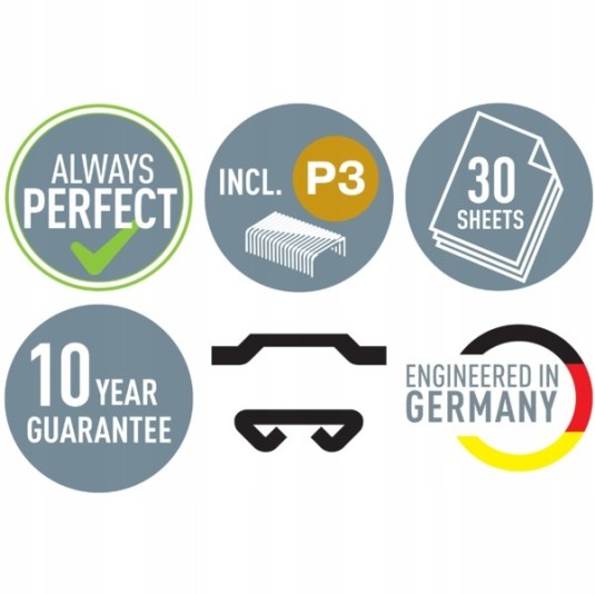 Zszywacz Leitz Cosy do 30 kartek 24/6 26/6 szary