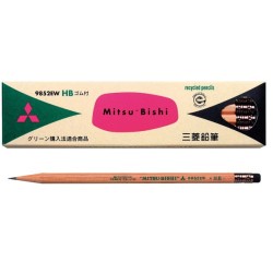Ołówek drewniany UNI 9852 HB z gumką
