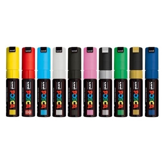 Marker Uni z farbą POSCA PC-8K Srebrny 0,8