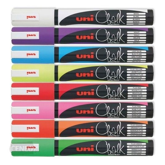 Marker kredowy UNI PWE-5M Żółty 1,8-2,5 mm