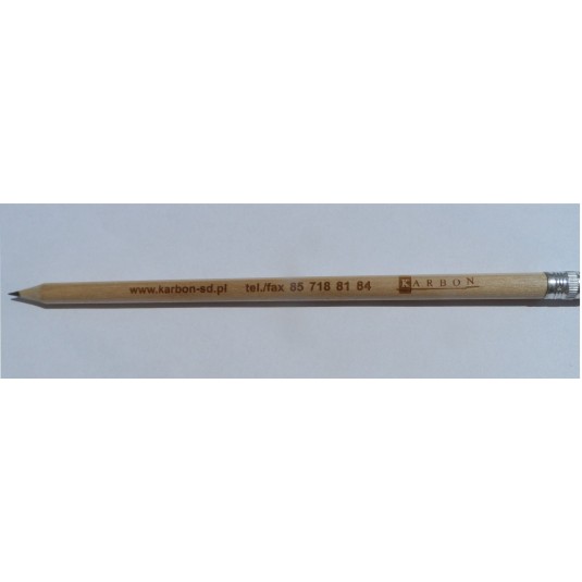 PROMOCJA!! OŁÓWEK DREWNIANY Z GUMKĄ + GRAWER