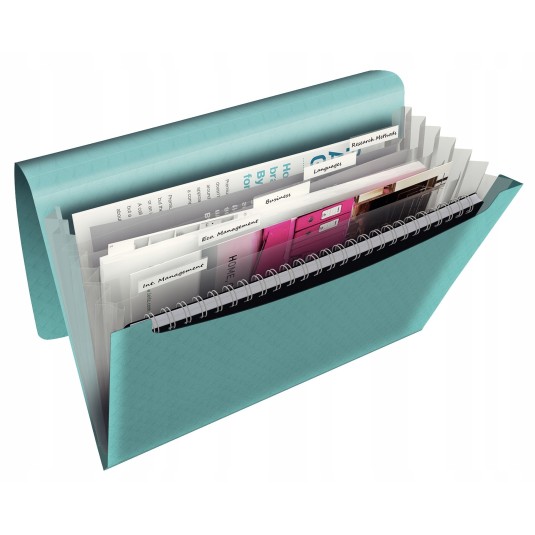 Teczka Esselte 6 przegródek Colour`Ice niebieska