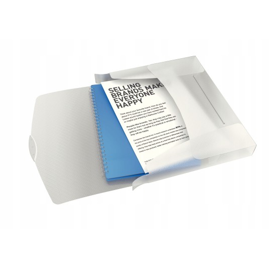 Teczka z gumką Esselte VIVIDA 40 mm biała