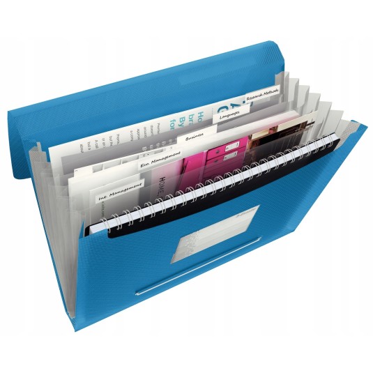 Teczka Esselte 6 przegródek VIVIDA niebieska