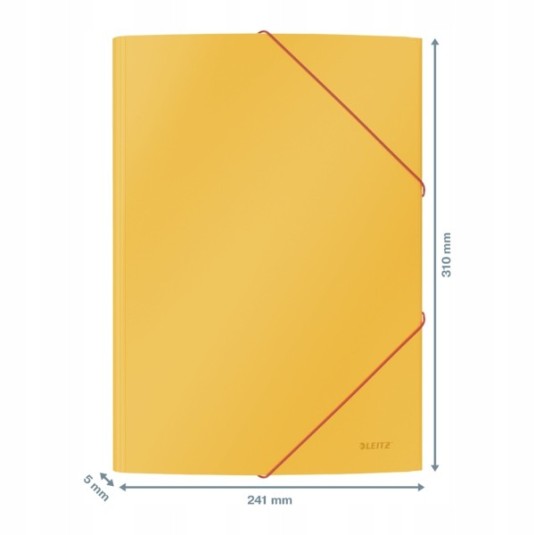 Teczka z gumką A4 kartonowa Leitz Cosy żółta