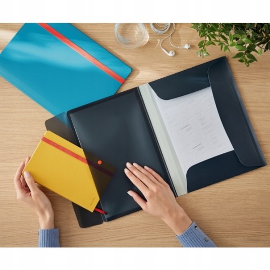 Teczka z gumką i kieszonką A4+ Leitz Cosy szara