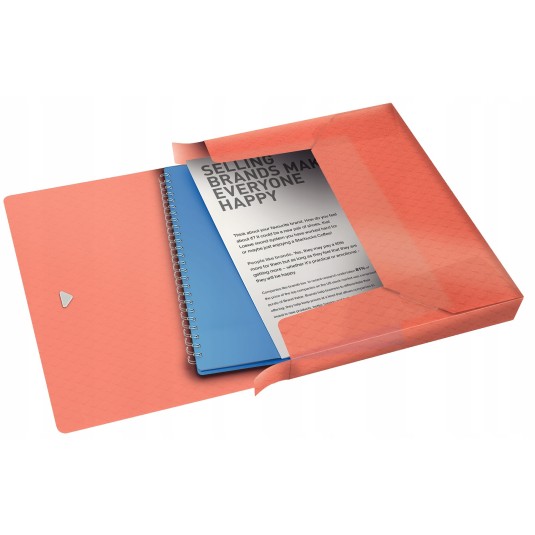 Teczka z gumką Esselte Colour`Ice brzoskwiniowa