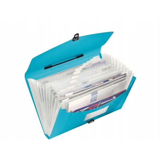 Teczka z rączką Esselte 12 przegródek niebieska