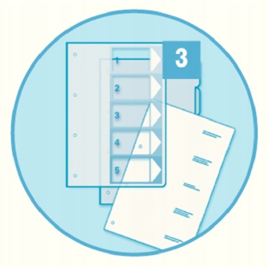 Przekładki do segregatora Esselte A4 Maxi 1-12 PP
