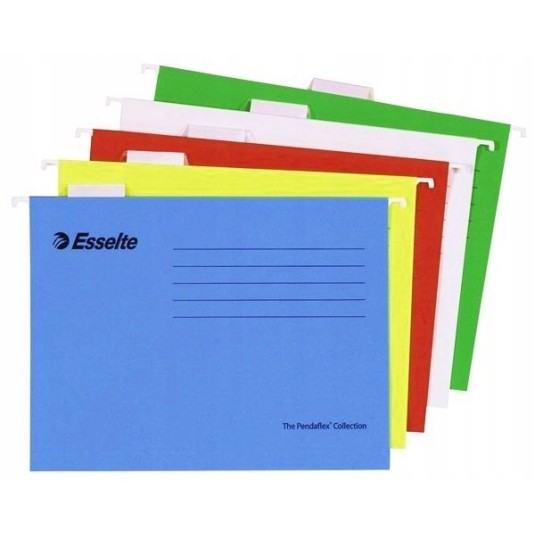 Teczka zawieszana A4 Esselte wzmacniana żółta