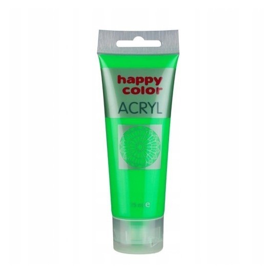 Farba akrylowa 75 ml zielona fluo Happy Colour