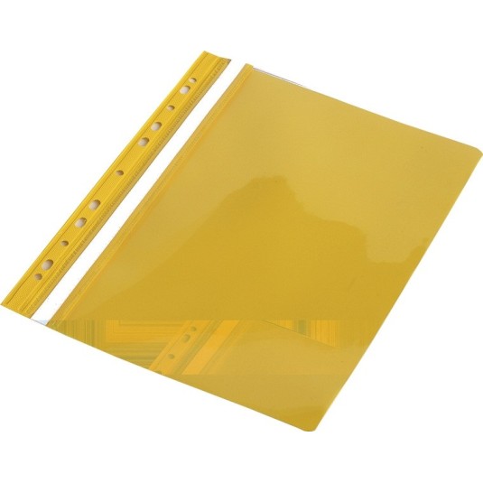 Skoroszyt A4 twardy zawieszany żółty typ PVC ekologiczny 10 szt.