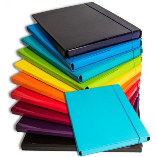 Teczka skrzydłowa 2 cm z gumką Barbara kolor pomarańczowy