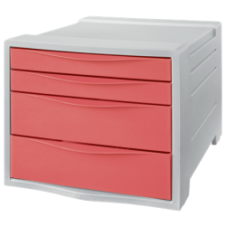 Pojemnik z szufladami ESSELTE Colour`Breeze koralowy