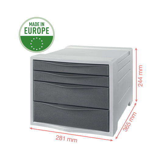 Pojemnik z szufladami ESSELTE Colour`Breeze koralowy