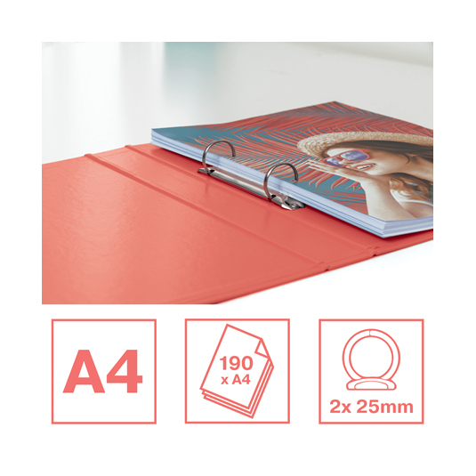 Segregator Esselte ringowy COLOUR'BREEZE koralowy